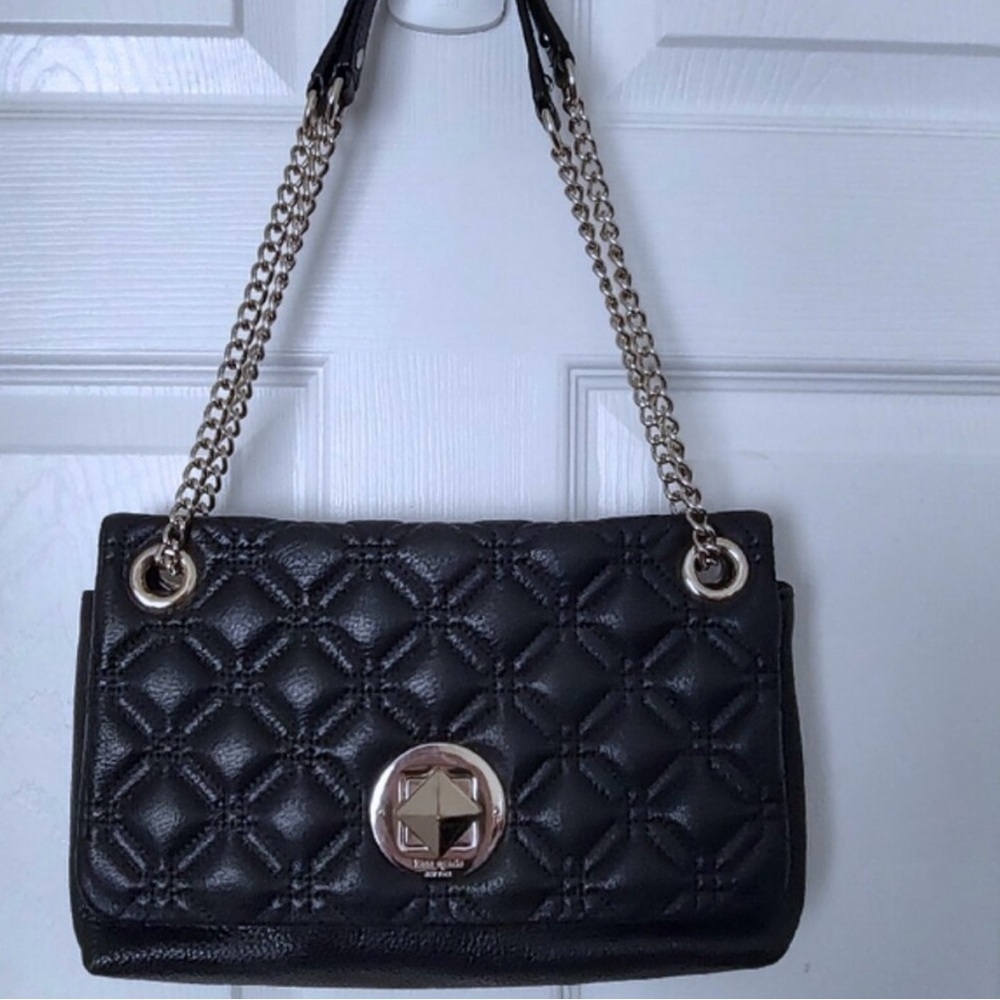 Kate Spade Astor Court Cynthia quilted leather chain strap bag EUC